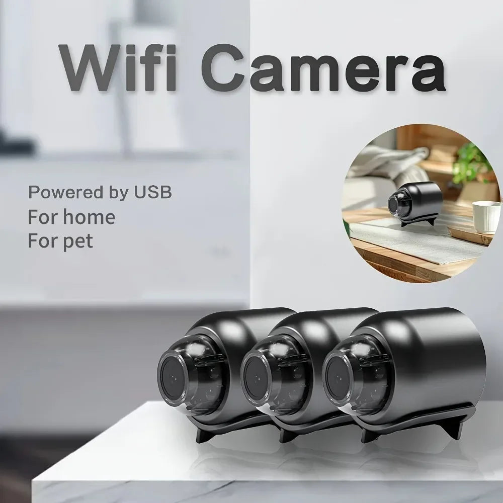 Mini WiFi Hidden Camera with Stand - 1pc, Compact 1080p Surveillance Cam, USB-Powered, Non-Waterproof, Ideal for Home, Office