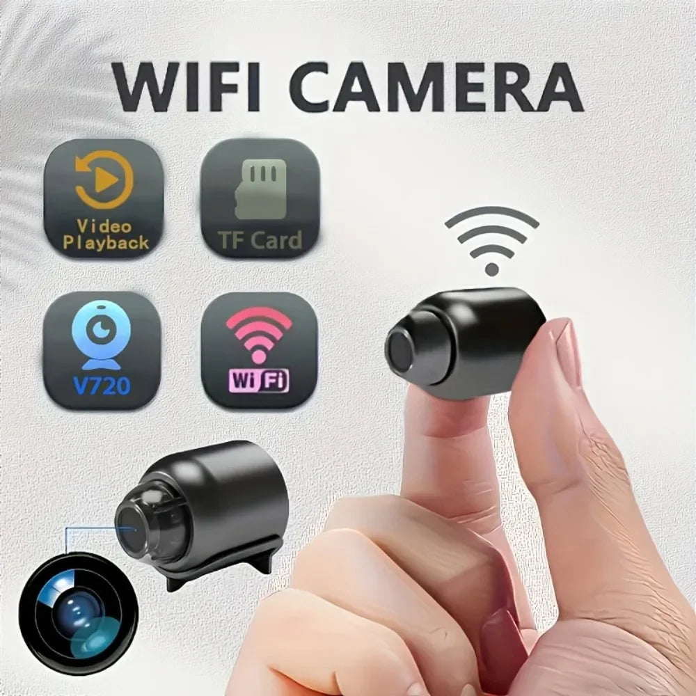 Mini WiFi Hidden Camera with Stand - 1pc, Compact 1080p Surveillance Cam, USB-Powered, Non-Waterproof, Ideal for Home, Office