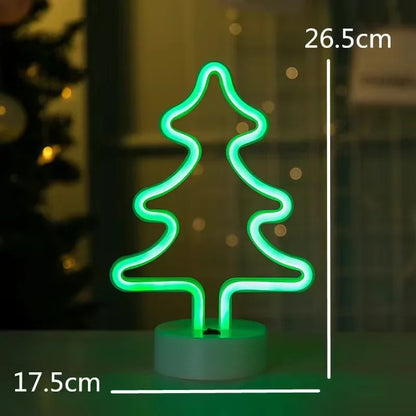 LED Flamingo Neon Sign with Base - USB & Battery Powered Night Light, Bedside Table Lamp for Bedroom Living Room USB Gadgets