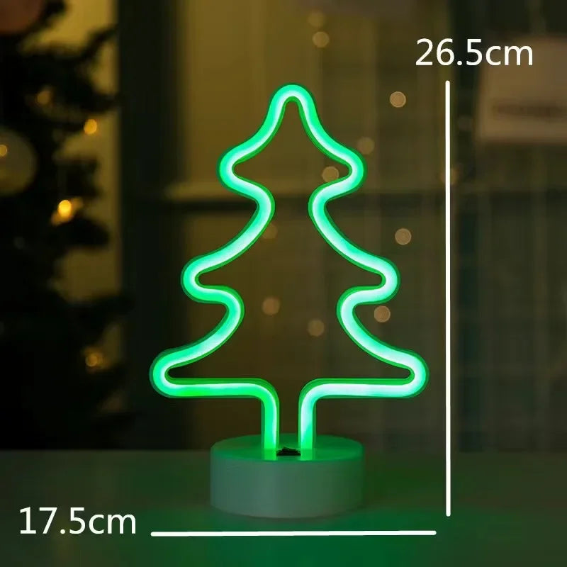 LED Flamingo Neon Sign with Base - USB & Battery Powered Night Light, Bedside Table Lamp for Bedroom Living Room USB Gadgets