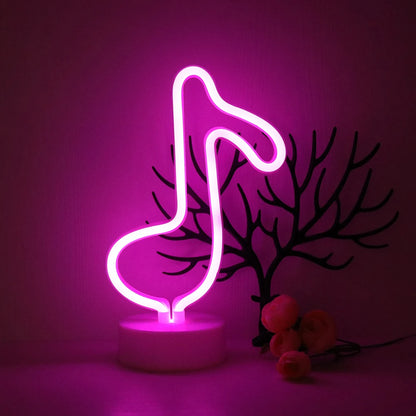 LED Flamingo Neon Sign with Base - USB & Battery Powered Night Light, Bedside Table Lamp for Bedroom Living Room USB Gadgets