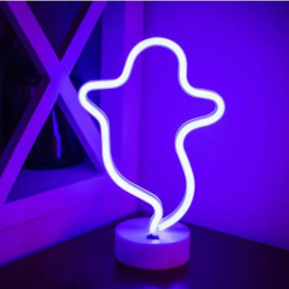 LED Flamingo Neon Sign with Base - USB & Battery Powered Night Light, Bedside Table Lamp for Bedroom Living Room USB Gadgets